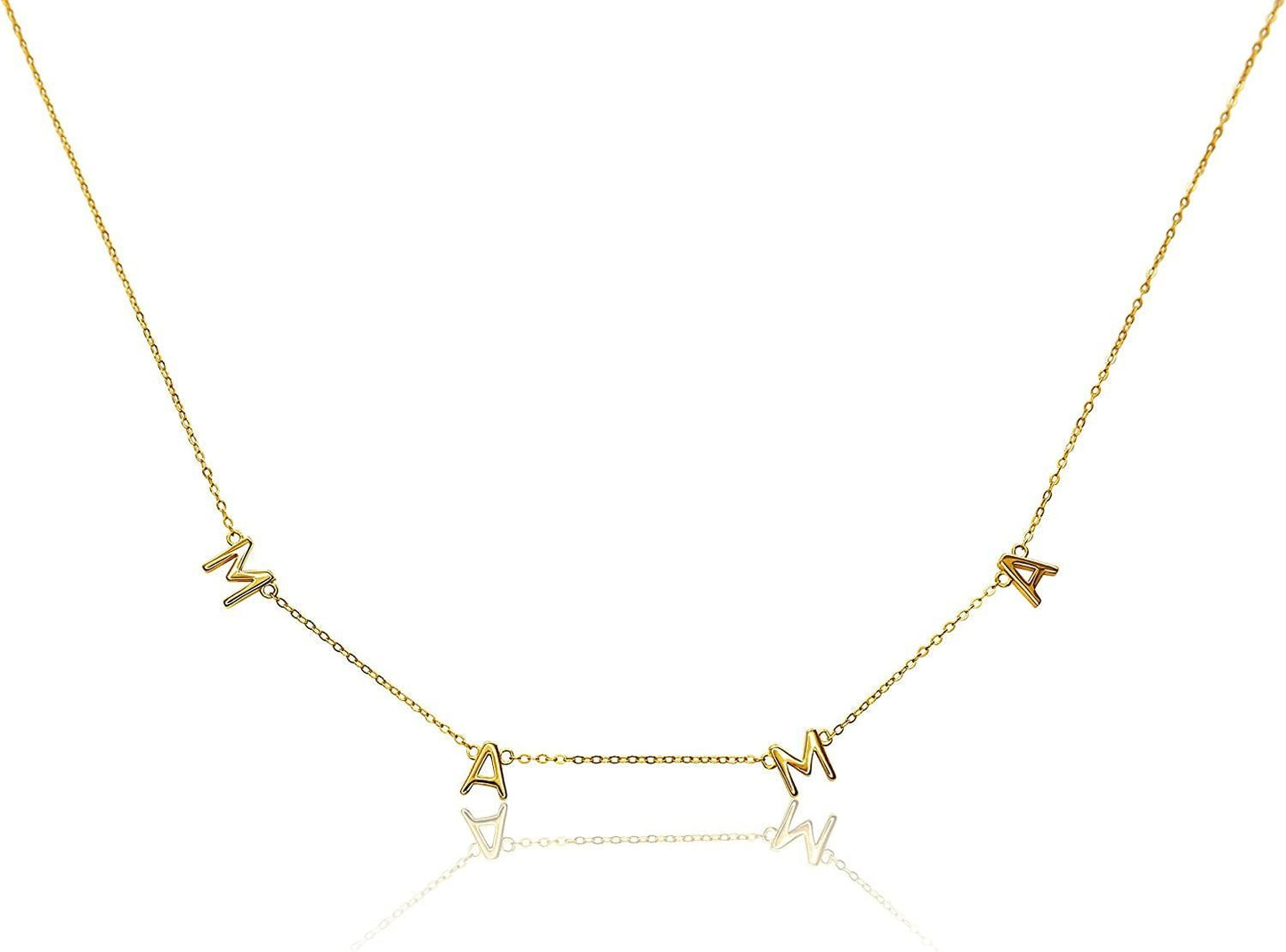 Benevolence LA Mama Necklace Dainty Necklace; 14k Gold Dipped Necklaces For Women; Gifts for Mom | 14 Gold Necklace; Mother's Necklace; Necklaces for Mom; Designed in California - 7DAY'S