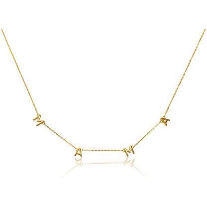 Benevolence LA Mama Necklace Dainty Necklace; 14k Gold Dipped Necklaces For Women; Gifts for Mom | 14 Gold Necklace; Mother's Necklace; Necklaces for Mom; Designed in California - 7DAY'S