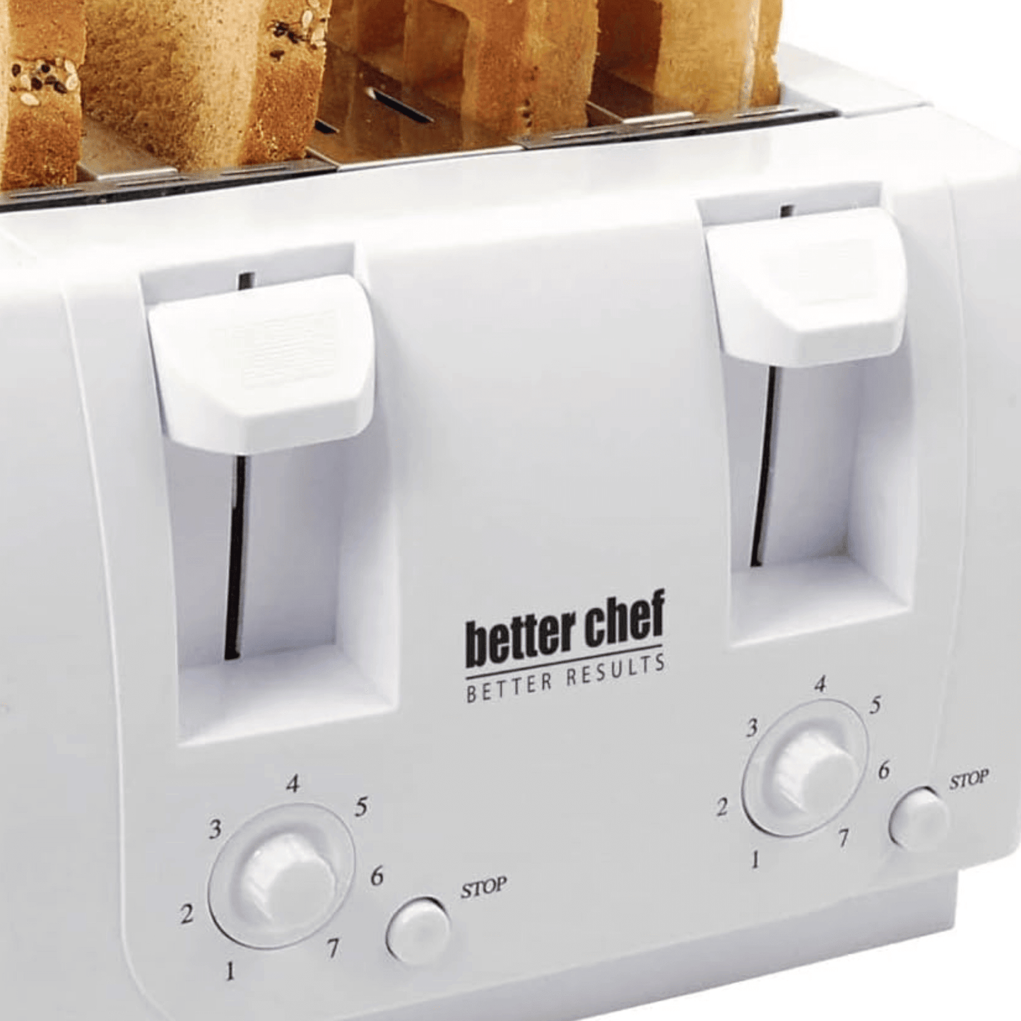 Better Chef Wide Slot 4 - Slice Dual Control Toaster - 7DAY'S
