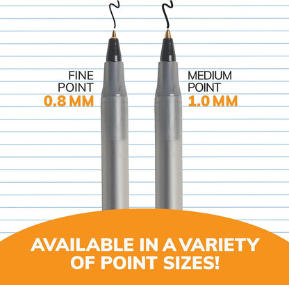 BIC Round Stic Xtra Life Ballpoint Pen, Ultra Long Lasting and Consistent Ink Flow, 60 - Count in Black Ink - 7DAY'S