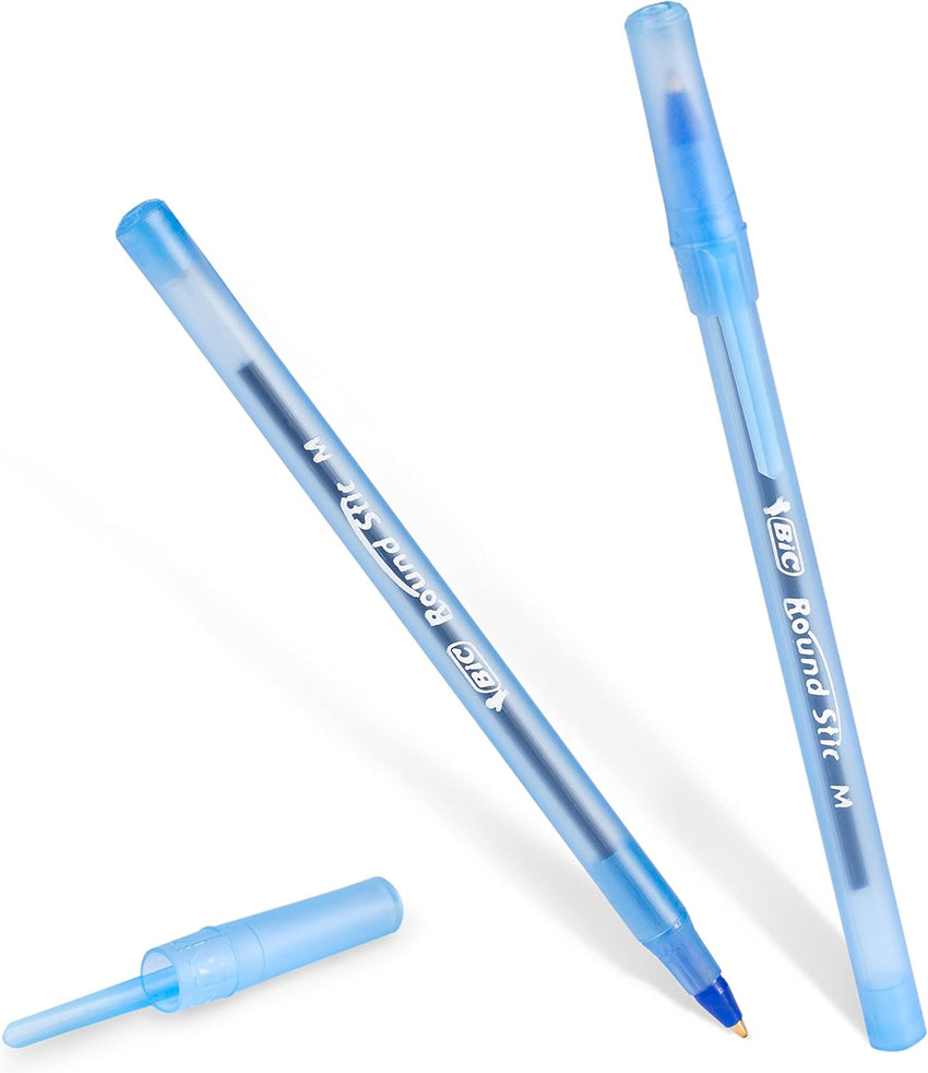 BIC Round Stic Xtra Life Ballpoint Pen, Ultra Long Lasting and Consistent Ink Flow, 60 - Count in Black Ink - 7DAY'S