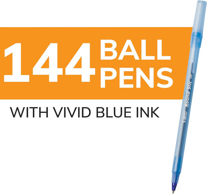 BIC Round Stic Xtra Life Ballpoint Pen, Ultra Long Lasting and Consistent Ink Flow, 60 - Count in Black Ink - 7DAY'S