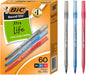 BIC Round Stic Xtra Life Ballpoint Pen, Ultra Long Lasting and Consistent Ink Flow, 60 - Count in Black Ink - 7DAY'S