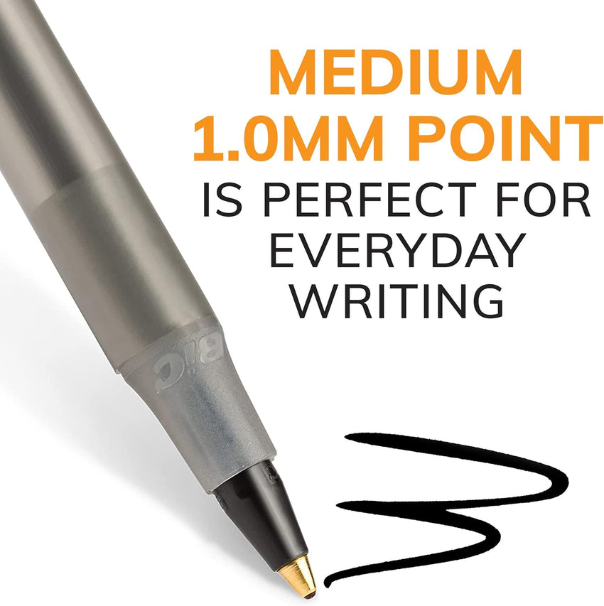 BIC Round Stic Xtra Life Ballpoint Pen, Ultra Long Lasting and Consistent Ink Flow, 60 - Count in Black Ink - 7DAY'S
