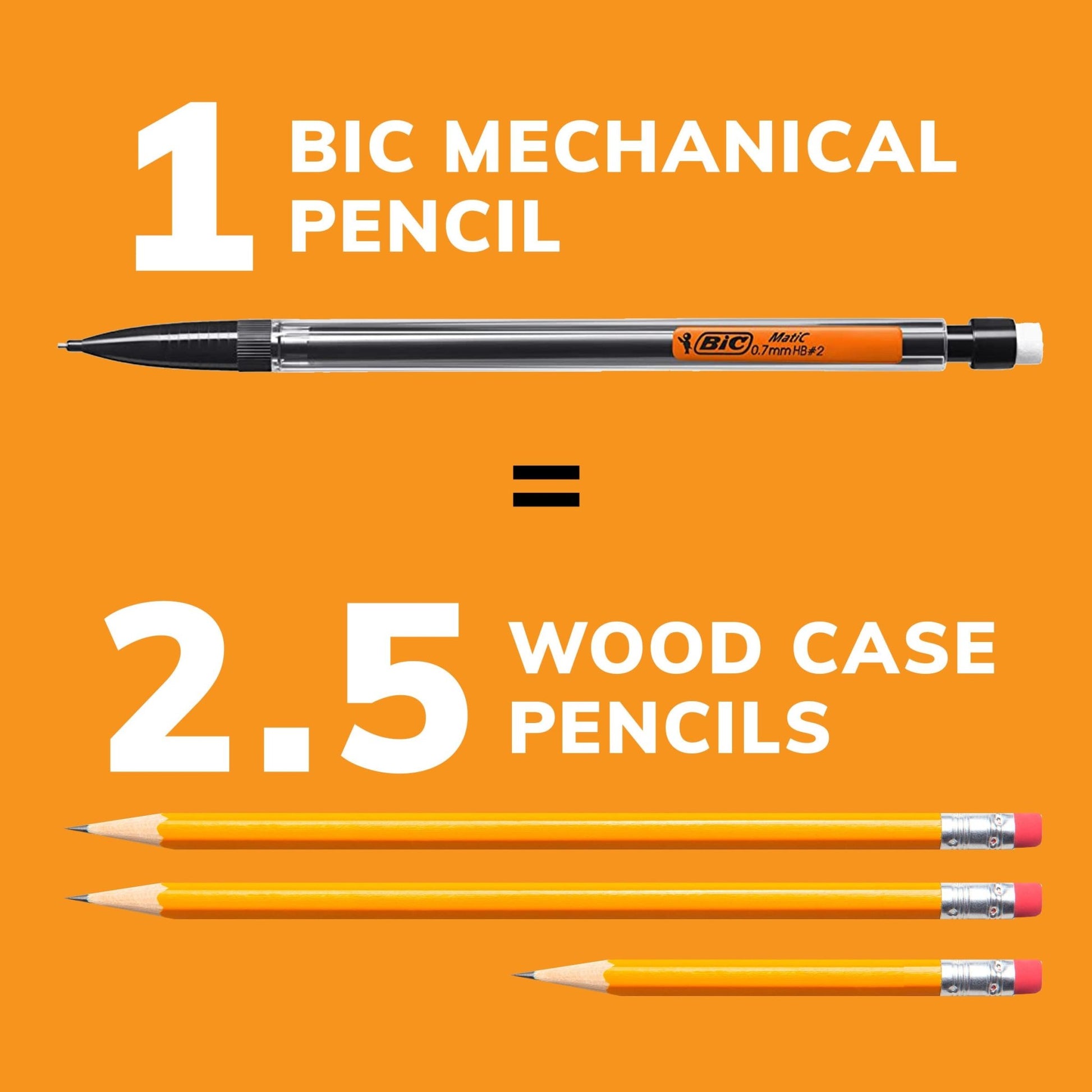 BIC Xtra Smooth Mechanical Pencil with 0.7 mm Medium Point, Refillable and Retractable, 40 - Count Pack - 7DAY'S