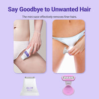 Bikini Trimmer for Women, IPX7 Waterproof Wet & Dry Electric Razors for Women, Bikini Legs Underarm Pubic Hairs Rechargeable Electric Shaver with 2 Trimmer Heads and Travel Razors - 7DAY'S