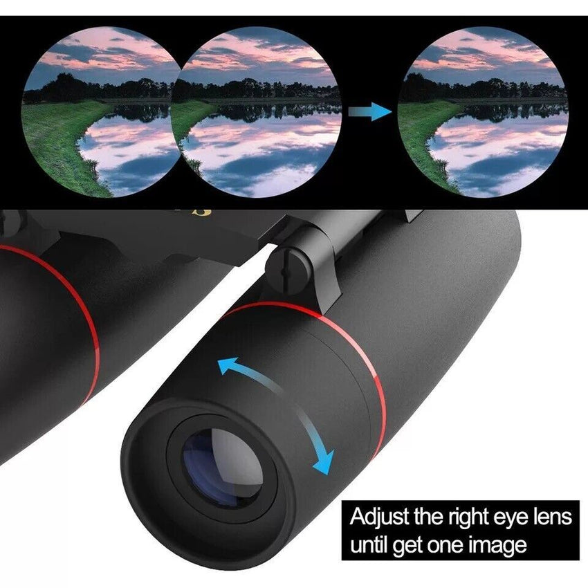 Binoculars 30x60 Zoom Travel Compact Folding Telescope Hunting Day Night Outdoor Small Pocket Binoculars Compact Adults, Mini Kids Binoculars Boys For Bird Watching, Concert Theater Opera - 7DAY'S