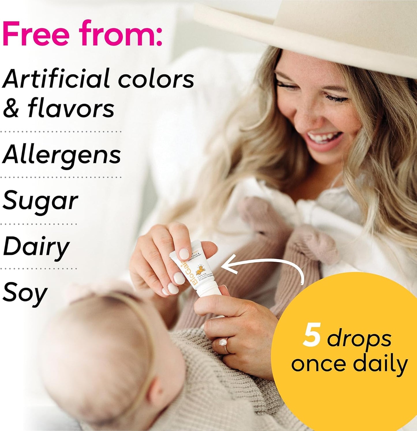 BioGaia Protectis Baby Probiotic Drops | Baby Essentials for Colic & Gas Relief | Safe for Newborns | Ease Crying, Fussing, Colic, Gas, Spit - ups & Constipation | No Dairy, Soy & Gluten | 5mL - 7DAY'S