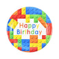 Birthday Round Dinner Plates - 9inch - Vibrant & Fun - Themed Party Tableware - 72pcs - 7DAY'S
