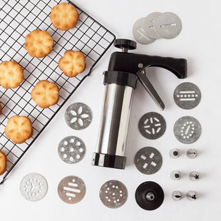 Biscuit Press Biscuit Machine , Stainless steel cookie gun , Bake cookies and decorate cakes