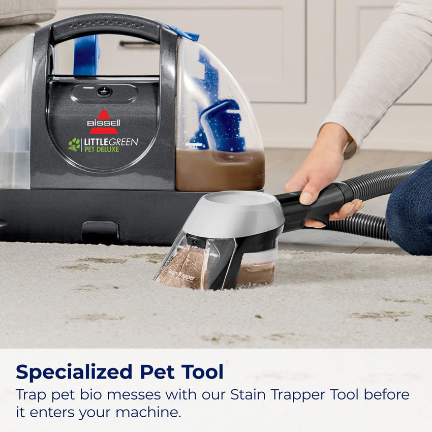 BISSELL Little Green Multi - Purpose Portable Carpet and Upholstery Cleaner, Car and Auto Detailer, with Exclusive Specialty Tools, Green, 1400B - 7DAY'S