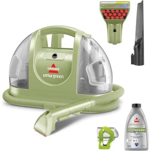 BISSELL Little Green Multi - Purpose Portable Carpet and Upholstery Cleaner, Car and Auto Detailer, with Exclusive Specialty Tools, Green, 1400B - 7DAY'S