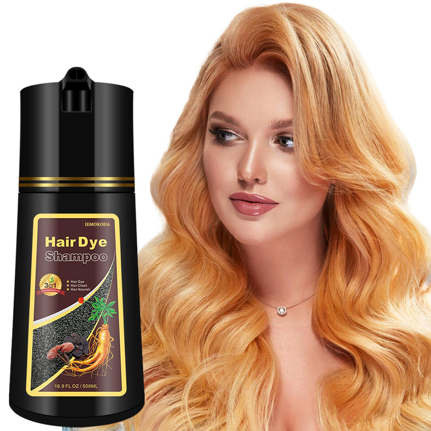 Black 3 - in - 1 Hair Dye for Men & Women - Long - Lasting Gray Hair Coverage, Shampoo Para Canas, Natural Color in Minutes - 16.9 Fl Oz - 7DAY'S