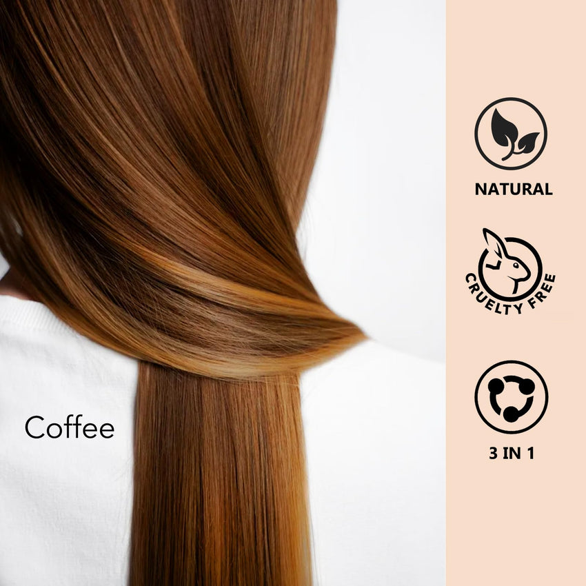 Black 3 - in - 1 Hair Dye for Men & Women - Long - Lasting Gray Hair Coverage, Shampoo Para Canas, Natural Color in Minutes - 16.9 Fl Oz - 7DAY'S