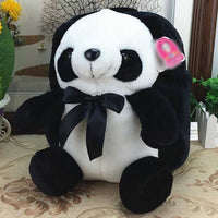 Black Cute Plush Panda Kids Shoulder Bag Travel Snacks Backpack Small School Bag - 7DAY'S