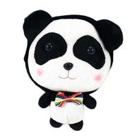 Black Panda Doll Plush Kids Backpack Cute Crossbody Bag Snack Bag Go Out Decor Small Bag - 7DAY'S