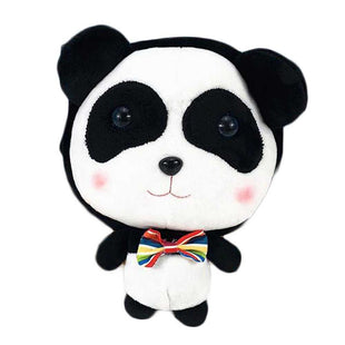 Black Panda Doll Plush Kids Backpack Cute Crossbody Bag Snack Bag Go Out Decor Small Bag