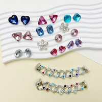 Bling Shoe Charms for Women, 22Pcs Plastic Sparkling Gems Rhinestones Shoe Decoration Charms, Girly Shoe Chains for Clog Sandals, DIY Shoe Accessories for Party Favor - 7DAY'S