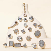 Bling Shoe Charms for Women, 22Pcs Plastic Sparkling Gems Rhinestones Shoe Decoration Charms, Girly Shoe Chains for Clog Sandals, DIY Shoe Accessories for Party Favor - 7DAY'S