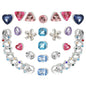 Bling Shoe Charms for Women, 22Pcs Plastic Sparkling Gems Rhinestones Shoe Decoration Charms, Girly Shoe Chains for Clog Sandals, DIY Shoe Accessories for Party Favor - 7DAY'S