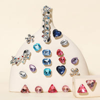 Bling Shoe Charms for Women, 22Pcs Plastic Sparkling Gems Rhinestones Shoe Decoration Charms, Girly Shoe Chains for Clog Sandals, DIY Shoe Accessories for Party Favor - 7DAY'S
