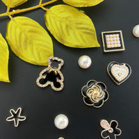 Bling Shoe Charms for Women, Sparkle Rhinestones Shoe Decoration Charms, Girly Shoe Chains for Clog Sandals, DIY Shoe Accessories for Party Favor - 7DAY'S
