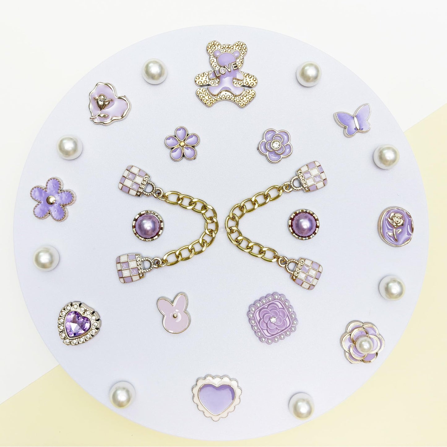 Bling Shoe Charms for Women, Sparkle Rhinestones Shoe Decoration Charms, Girly Shoe Chains for Clog Sandals, DIY Shoe Accessories for Party Favor - 7DAY'S