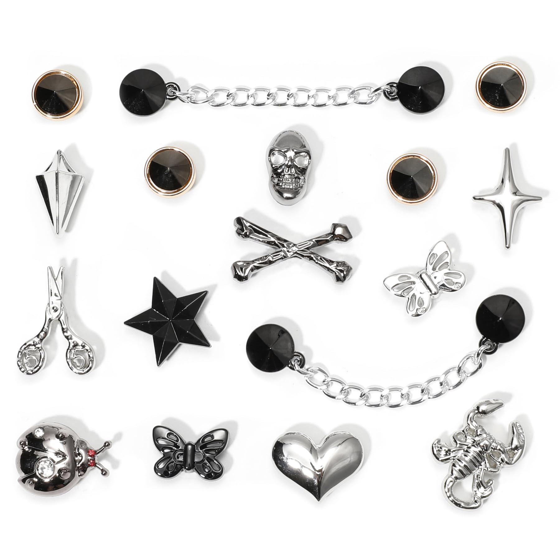 Bling Shoe Charms for Women, Sparkle Rhinestones Shoe Decoration Charms, Girly Shoe Chains for Clog Sandals, DIY Shoe Accessories for Party Favor - 7DAY'S