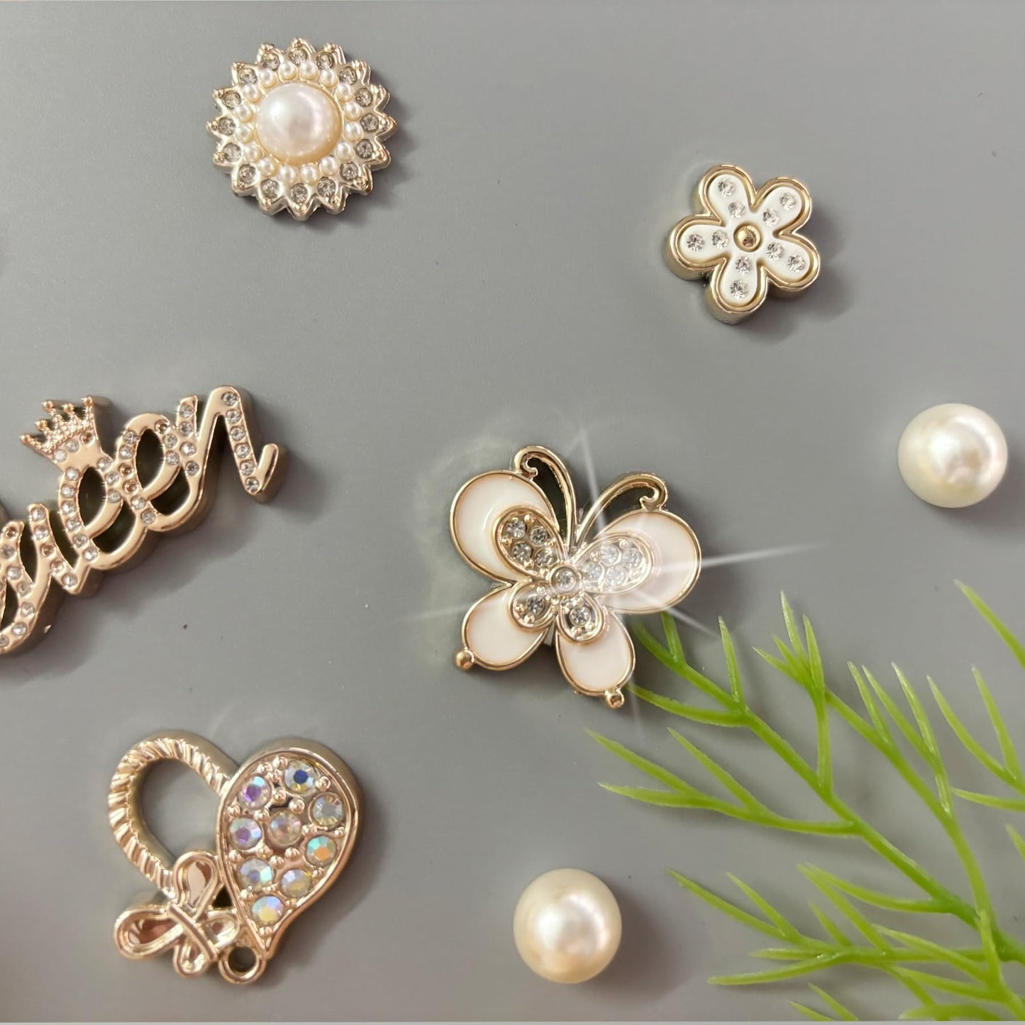Bling Shoe Charms for Women, Sparkle Rhinestones Shoe Decoration Charms, Girly Shoe Chains for Clog Sandals, DIY Shoe Accessories for Party Favor - 7DAY'S
