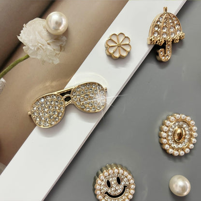 Bling Shoe Charms for Women, Sparkle Rhinestones Shoe Decoration Charms, Girly Shoe Chains for Clog Sandals, DIY Shoe Accessories for Party Favor - 7DAY'S