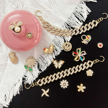 Bling Shoe Charms for Women, Sparkle Rhinestones Shoe Decoration Charms, Girly Shoe Chains for Clog Sandals, DIY Shoe Accessories for Party Favor - 7DAY'S