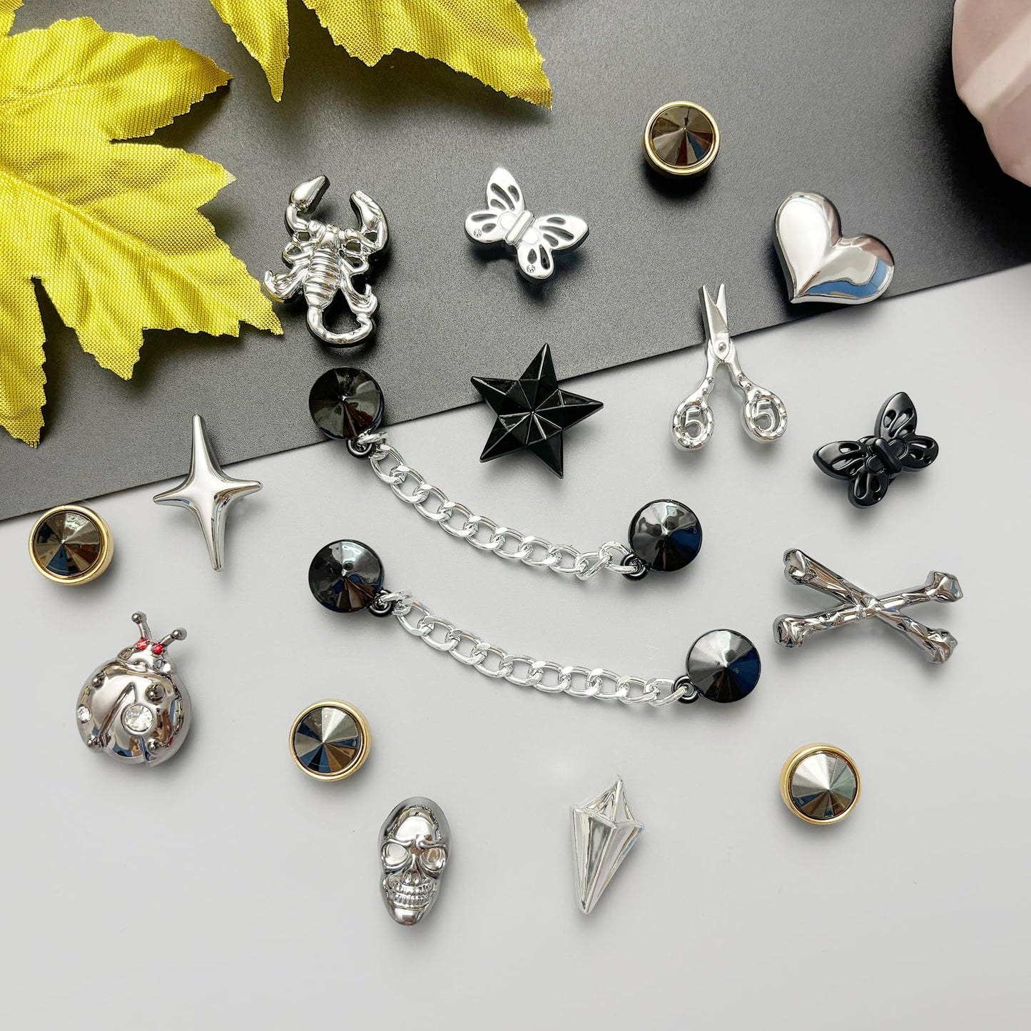 Bling Shoe Charms for Women, Sparkle Rhinestones Shoe Decoration Charms, Girly Shoe Chains for Clog Sandals, DIY Shoe Accessories for Party Favor - 7DAY'S
