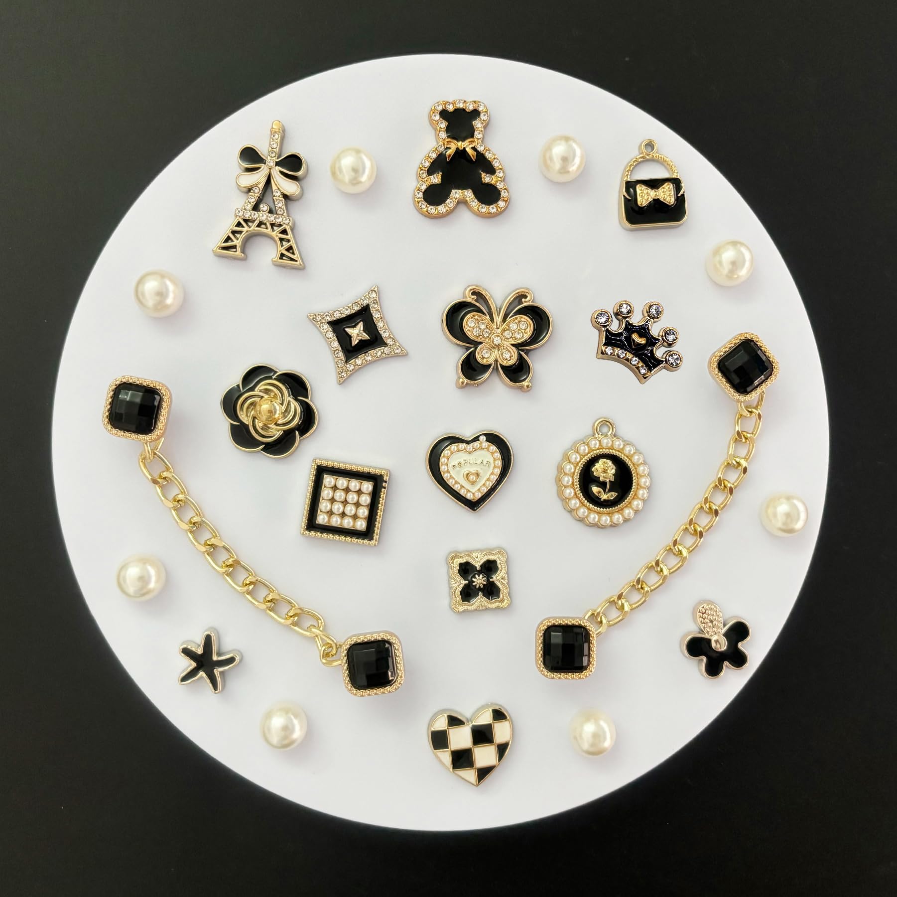 Bling Shoe Charms for Women, Sparkle Rhinestones Shoe Decoration Charms, Girly Shoe Chains for Clog Sandals, DIY Shoe Accessories for Party Favor - 7DAY'S