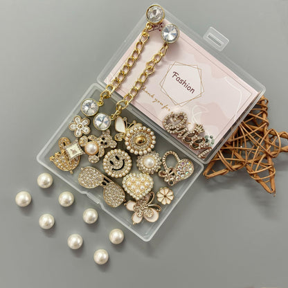 Bling Shoe Charms for Women, Sparkle Rhinestones Shoe Decoration Charms, Girly Shoe Chains for Clog Sandals, DIY Shoe Accessories for Party Favor - 7DAY'S
