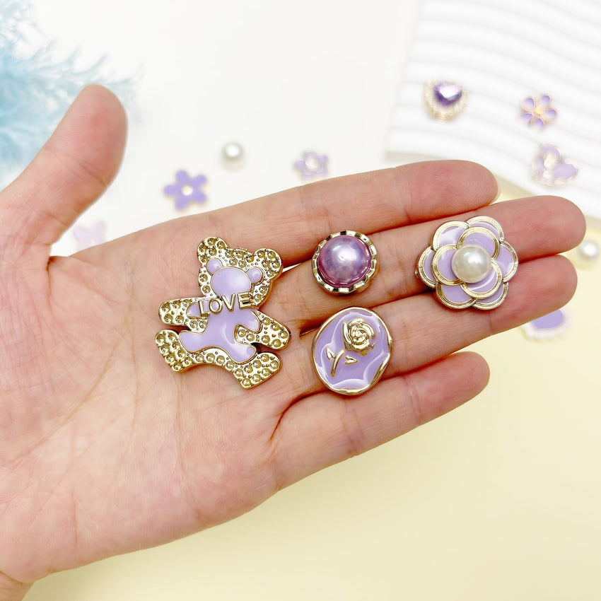 Bling Shoe Charms for Women, Sparkle Rhinestones Shoe Decoration Charms, Girly Shoe Chains for Clog Sandals, DIY Shoe Accessories for Party Favor - 7DAY'S