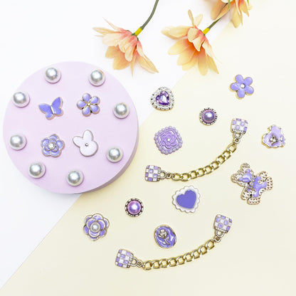 Bling Shoe Charms for Women, Sparkle Rhinestones Shoe Decoration Charms, Girly Shoe Chains for Clog Sandals, DIY Shoe Accessories for Party Favor - 7DAY'S