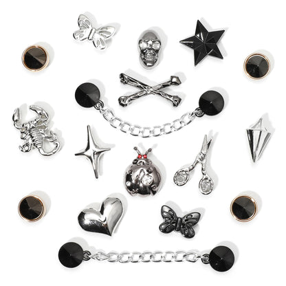 Bling Shoe Charms for Women, Sparkle Rhinestones Shoe Decoration Charms, Girly Shoe Chains for Clog Sandals, DIY Shoe Accessories for Party Favor - 7DAY'S