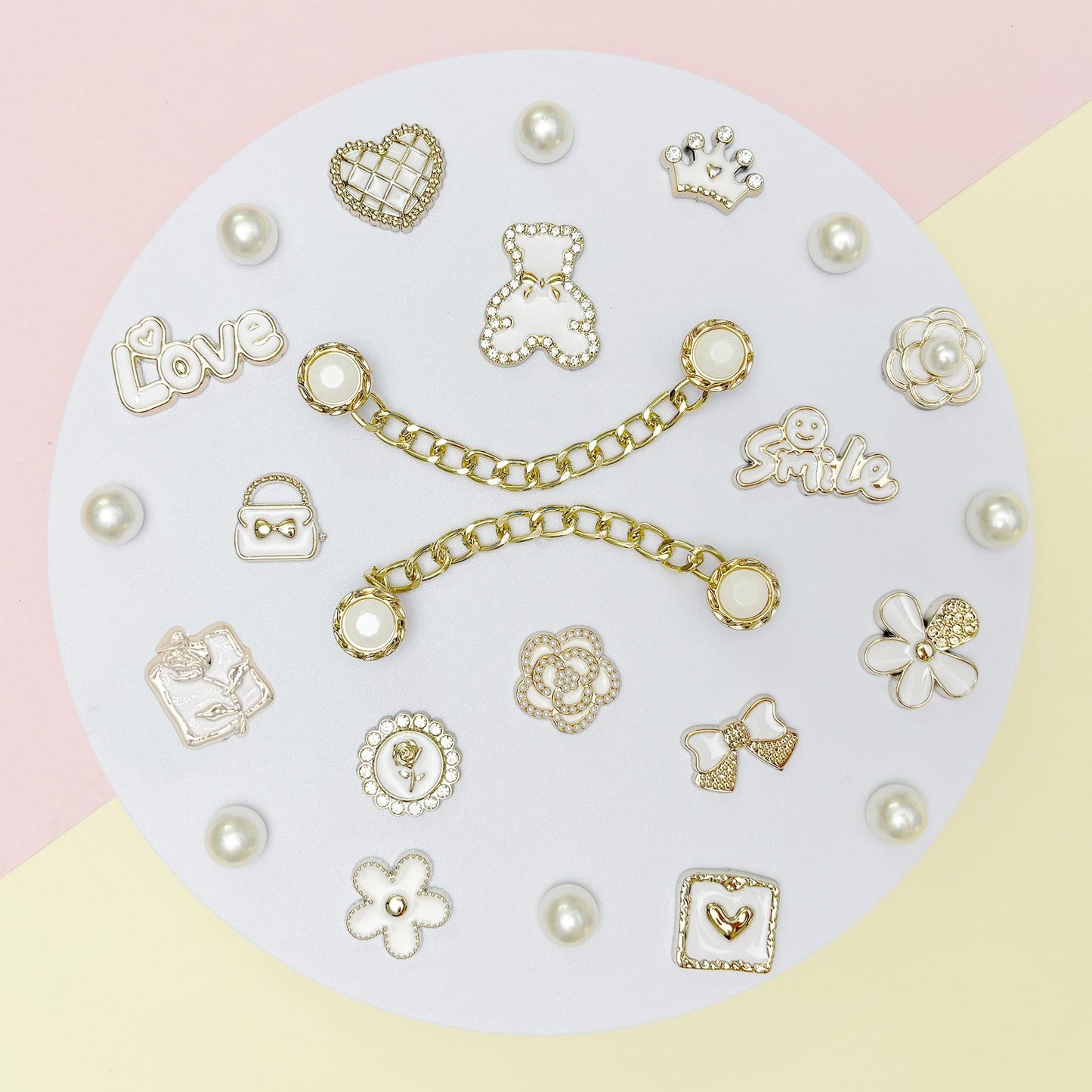 Bling Shoe Charms for Women, Sparkle Rhinestones Shoe Decoration Charms, Girly Shoe Chains for Clog Sandals, DIY Shoe Accessories for Party Favor - 7DAY'S