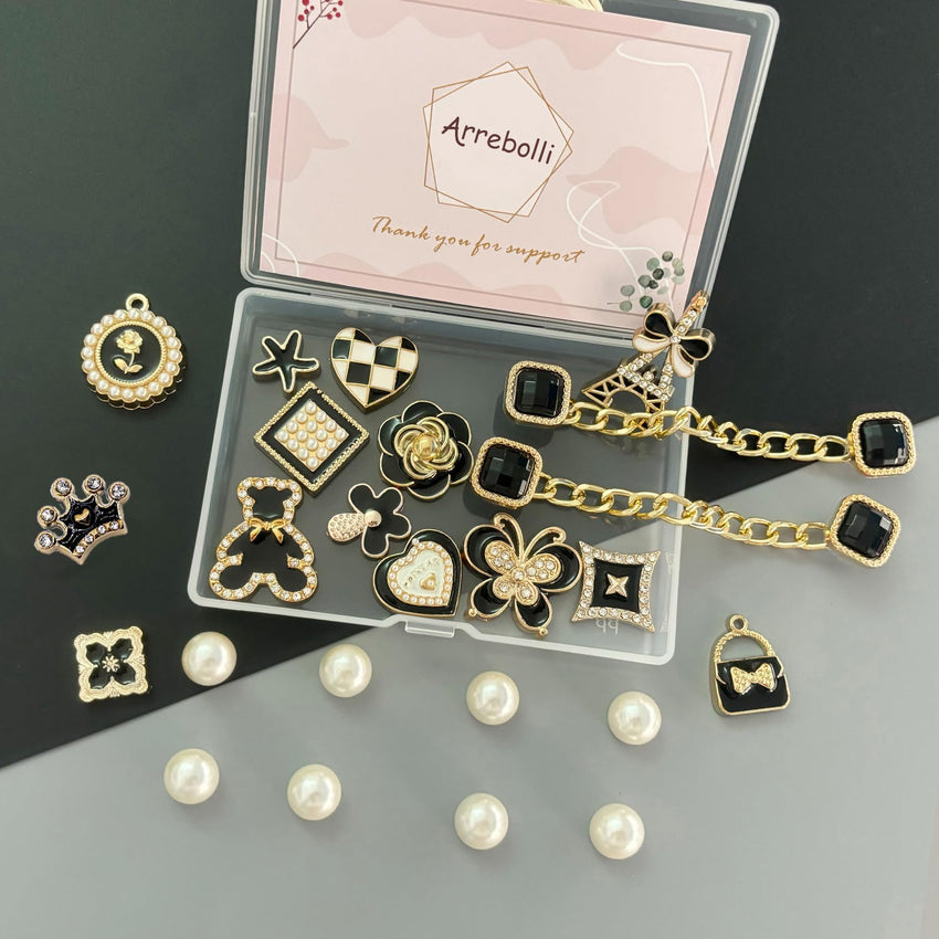 Bling Shoe Charms for Women, Sparkle Rhinestones Shoe Decoration Charms, Girly Shoe Chains for Clog Sandals, DIY Shoe Accessories for Party Favor - 7DAY'S