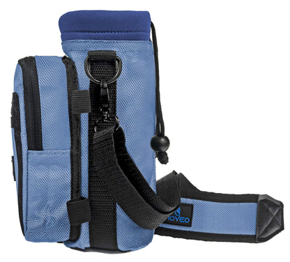 Blue Water Bottle Holder Carrier Bottle Cooler w Adjustable Shoulder Strap and Front Pockets Suitable for 16 oz to 25oz Bottles Carry Protect Insulate Your Bottle or Hydro Flask - 7DAY'S