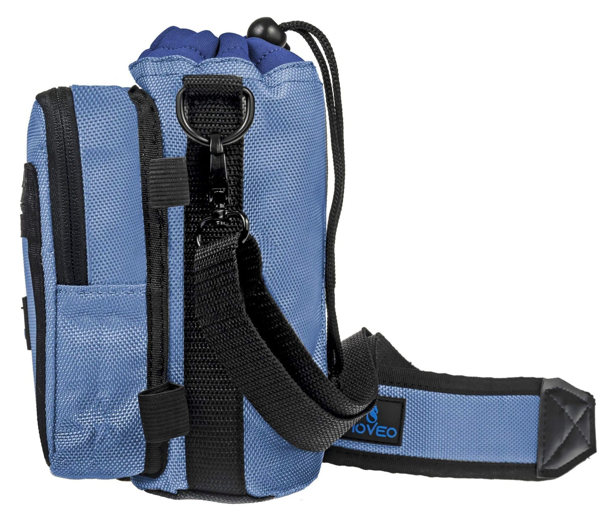 Blue Water Bottle Holder Carrier Bottle Cooler w Adjustable Shoulder Strap and Front Pockets Suitable for 16 oz to 25oz Bottles Carry Protect Insulate Your Bottle or Hydro Flask - 7DAY'S