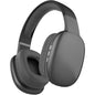 Black over-ear wireless headphones with textured ear cups and control buttons, ideal for music and calls.