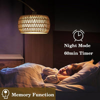 Boho Design Arc Floor Lamp for Valentine's Nights with Dimmable Color LED Bulb, Remote App Control - 7DAY'S