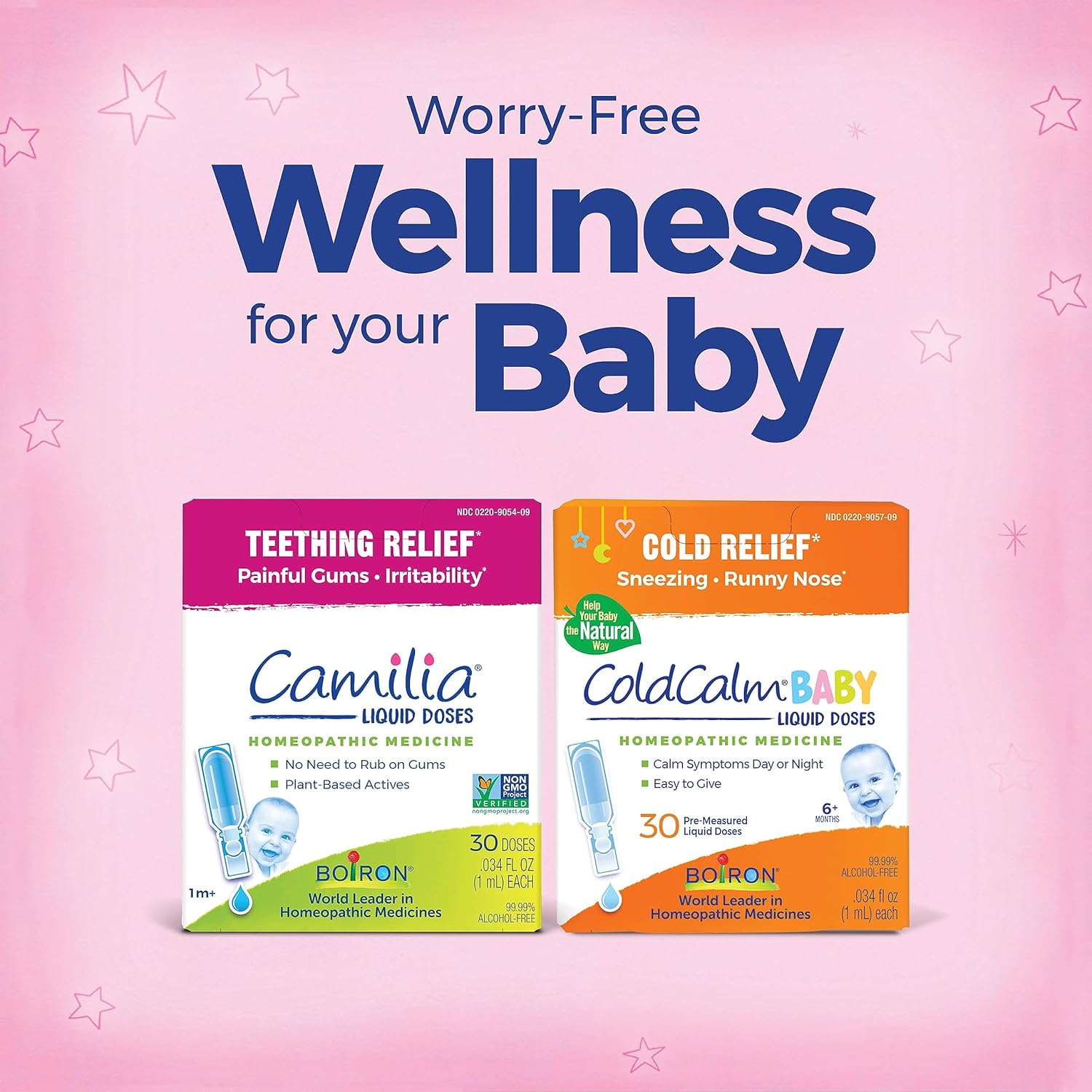 Boiron Camilia Teething Drops for Daytime and Nighttime Relief of Painful or Swollen Gums and Irritability in Babies - 30 Count - 7DAY'S