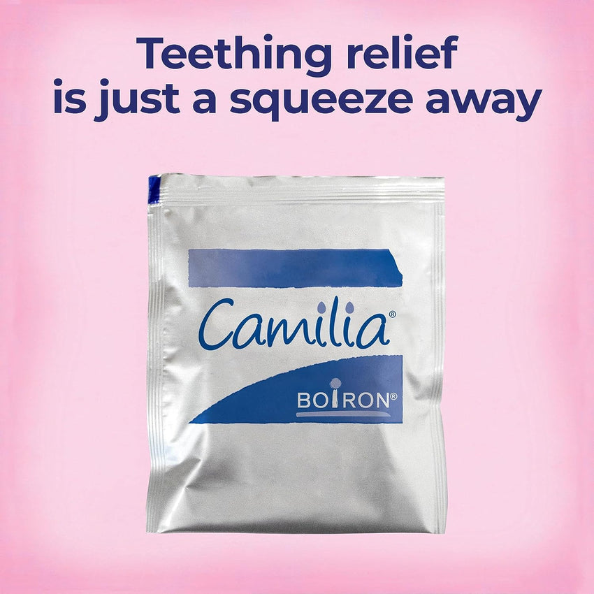Boiron Camilia Teething Drops for Daytime and Nighttime Relief of Painful or Swollen Gums and Irritability in Babies - 30 Count - 7DAY'S