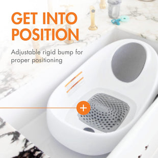 Boon Soak 3 Stage Baby Bathtub - Baby Bath Tub with Three Support Positions for Newborn to Toddlers - Color Changing Drain Plug for Ideal Bath Temperature - Gray - Ages 0 to 18 Months and Up - 7DAY'S