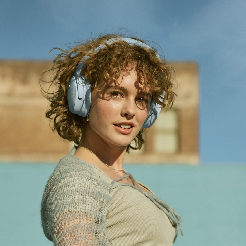 Bose QuietComfort Bluetooth Headphones, Wireless Headphones with Active Over Ear Noise Cancelling and Mic, Deep Bass, Up to 24 Hours of Playtime, Blue Dusk - Limited Edition Color - 7DAY'S