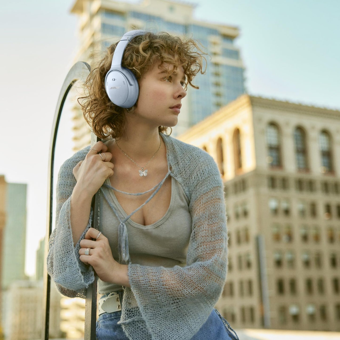 Bose QuietComfort Bluetooth Headphones, Wireless Headphones with Active Over Ear Noise Cancelling and Mic, Deep Bass, Up to 24 Hours of Playtime, Blue Dusk - Limited Edition Color - 7DAY'S