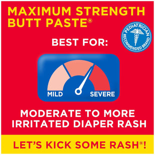 Boudreaux's Butt Paste Maximum Strength Diaper Rash Cream, Ointment for Baby, 4 oz Tube - 7DAY'S