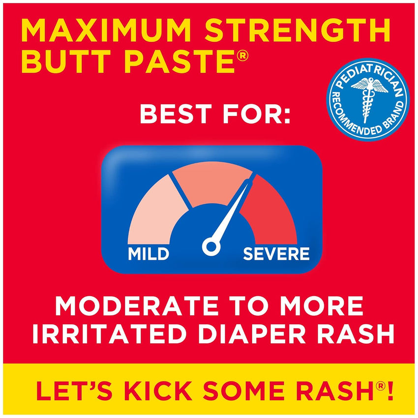 Boudreaux's Butt Paste Maximum Strength Diaper Rash Cream, Ointment for Baby, 4 oz Tube - 7DAY'S